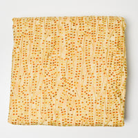 Yellow, Orange + Gold Dot Print Quilting Weight Woven Fabric - 42" x 170"