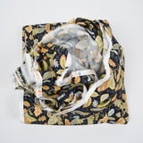 Black, Green + Orange Leaf Print Quilting Weight Woven Fabric - 44" x 224"