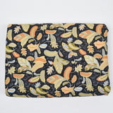 Black, Green + Orange Leaf Print Quilting Weight Woven Fabric - 44" x 224"