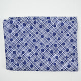 Navy + White Geometric Polka Dot Print Quilting Weight Woven Fabric - 42" x 90"