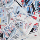 Retro Diner Illustration Print Quilting Weight Woven Fabric - 42" x 80"