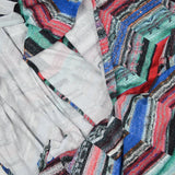 Dark Bright Grungy Chevron Print Stretch Knit Fabric - 60" x 200"