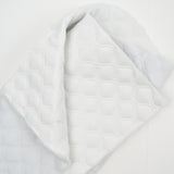Light Gray Geometric Quilted Fabric - 33" x 52"