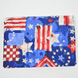 Red, White + Blue Stars + Stripes Print Quilting Weight Woven Fabric - 44" x 120"