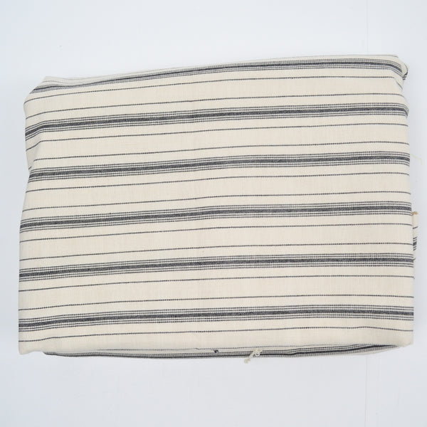 Beige + Black Striped Woven Fabric - 54" x 116"
