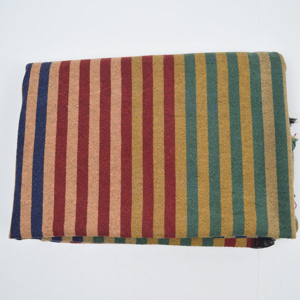 Jewel Tones Striped Woven Fabric - 51" x 82"