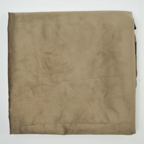 Beige + Dark Brown  Faux Suede Fabric - 56" x 144"