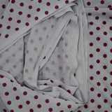 Sparkly Magenta Polka Dot + Gray Mesh Fabric - 58" x 132"
