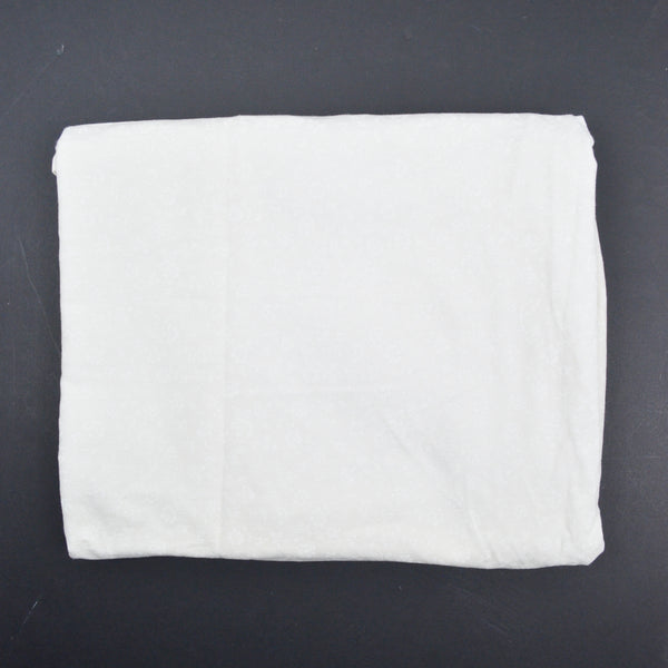 White Floral Print on White Quilting Weight Woven Fabric - 45" x 132"
