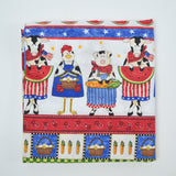 Fourth of July Farm Animal Print Quilting Weight Woven Fabric - 44" x 108"