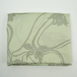 Light Green + Gray Large Floral Print Semi-Sheer Twill Woven Fabric - 59" x 144"