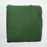 Green Cotton Double Gauze Woven Fabric - 60" x 128"
