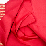 Red + Gold Jacquard Border Woven Fabric - 40" x 66"