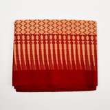 Red + Gold Jacquard Border Woven Fabric - 40" x 66"