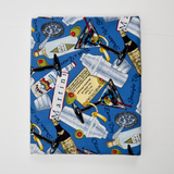 Martini Illustration Print Quilting Weight Woven Fabric - 44" x 72"