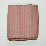 Dusty Pink + White Striped Woven Fabric - 56" x 152"