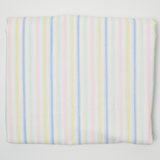 White + Pastel Rainbow Seersucker Woven Fabric - 44" x 136"