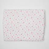 White, Red + Purple Dainty Floral Print Textured Woven Fabric - 46" x 102"