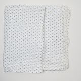 White + Purple Dainty Floral Print Woven Fabric - 44" x 114"