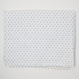 White + Purple Dainty Floral Print Woven Fabric - 44" x 114"