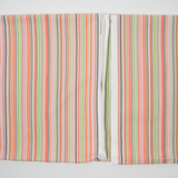 Pink, Orange, Green + Brown Striped Quilting Cotton Fabric - 44" x 104"