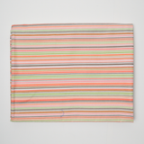 Pink, Orange, Green + Brown Striped Quilting Cotton Fabric - 44" x 104"