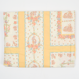 Yellow, Cream + Pink Bunny + Floral Mini Panel Print Woven Fabric - 42" x 52"