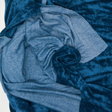 Teal Viscose + Nylon Velvet Knit Fabric - 44" x 96"