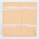 Light Orange, Peach + White Stripe Woven Fabric - 44" x 112"