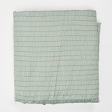 Light Green + Brown Thread Ruched Woven Fabric - 27" x 53"