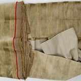 Greenish Brown + Brown Striped Velvety Upholstery Fabric - 56" x 60"