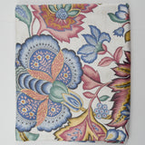 Blue, Pink, Yellow + Green Large Floral Print Woven Drapery Fabric - 56" x 94"