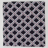 Black, Gray + Pink Floral Stripe Check Print Fine Knit Fabric - 56" x 68"