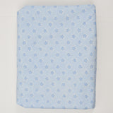 Light Blue Star Print Woven Canvas Fabric - 62" x 160"