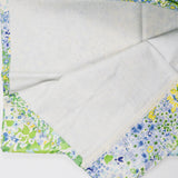 White, Blue, Green + Yellow Floral Print Stain Resistant-Coated Woven Home Decor Fabric - 34" x 86"