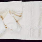 White Floral Jacquard Raised Damask Pattern Woven Upholstery Fabric - 55" x 100"