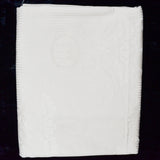 White Floral Jacquard Raised Damask Pattern Woven Upholstery Fabric - 55" x 100"