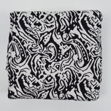 Black + White Double Knit Poly/Viscose/Spandex Fabric - 52" x 124"