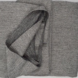 Gray + White Stripe Animal Fiber + Synthetic Blend Thick Woven Fabric - 60" x 106"