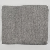 Gray + White Stripe Animal Fiber + Synthetic Blend Thick Woven Fabric - 60" x 106"