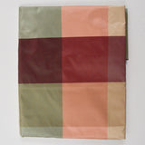 Green, Maroon + Pink Large Check Synthetic Taffeta Woven Fabric - 54" x 108"