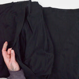 Black Thick Stretch Rib Knit Fabric - 64" x 136"