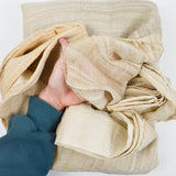 Beige Sheer Loose Woven Fabric - 114" x 180"