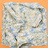 Off-White, Blue + Green Paisley Print Lightweight Woven Fabric - 72" x 72"