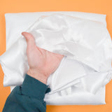 White Shiny Satin Twill Woven Fabric - 74" x 360"
