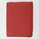 Red Grid Jacquard Woven Upholstery Fabric - 59" x 120"