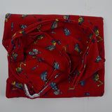 Red, Blue + Gray Heavy Machinery Print Cotton + Spandex Stretch Knit Fabric - 60" x 110"