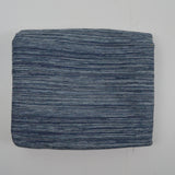 Blue + Gray Striped Chenille Woven Upholstery Fabric - 58" x 88"