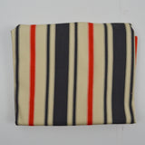 Beige, Navy + Red Stripe Woven Fabric - 49" x 164"