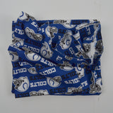 Blue + White Indianapolis Colts Print Quilting Weight Woven Fabric - 58" x 94"